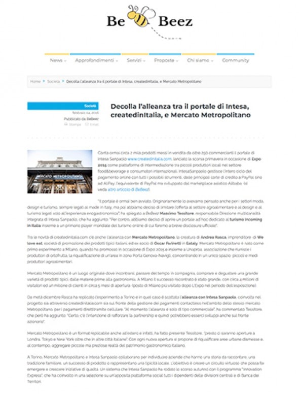 Alleanze in occasione di Expo 2015